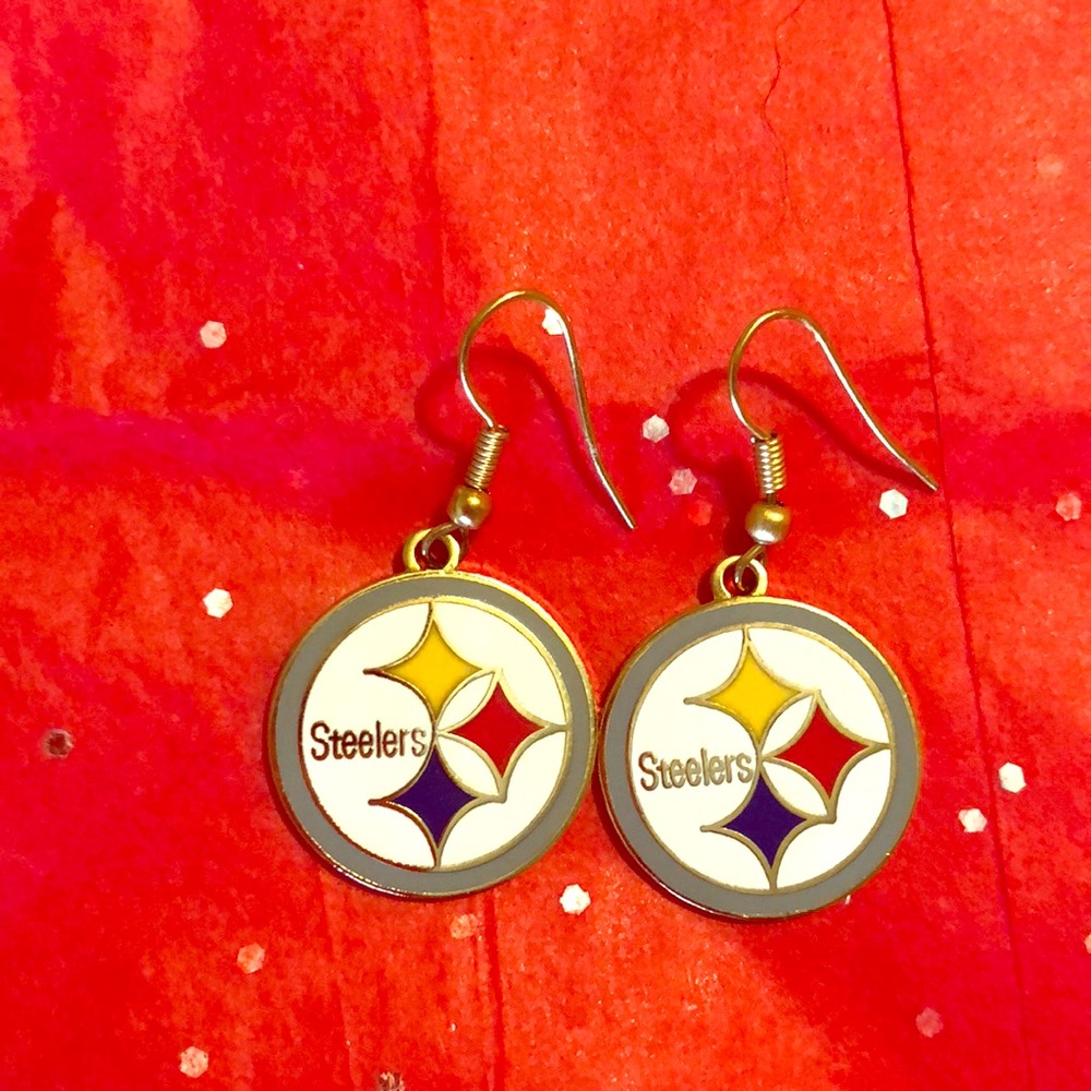 🌸 Pittsburgh Steelers Round Earrings